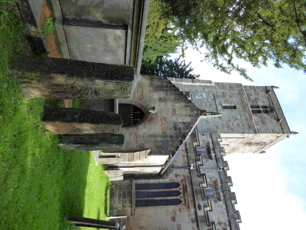 The south porch and the Saxon crosses